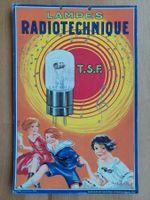Alte original Werbetafel von T.S.F. Radiotechnik