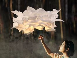 Deckenleuchte Wolke Blume Pendelleuchte für Wohnzimmer 43cm