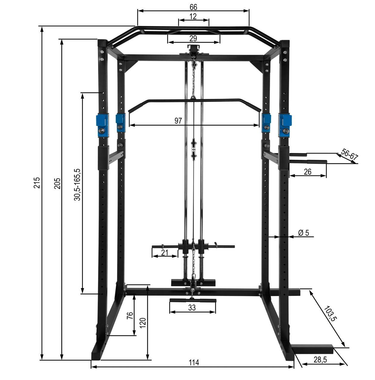 Altri accessori: Homegym Power Rack schwarz/blau – Usato da Trimbach venduto da Shwernugarm 8