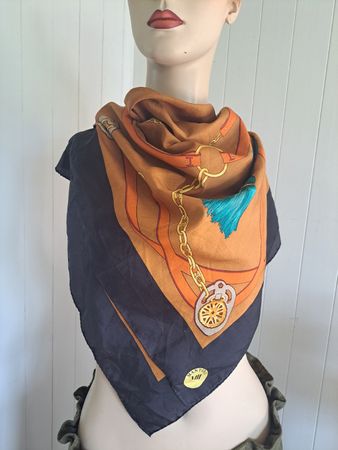MANTERO VIII Foulard Seide Tuch Schal Carré Vintage Scarf