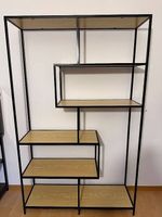 Wandregal Metall schwarz Holzoptik guter Zustand