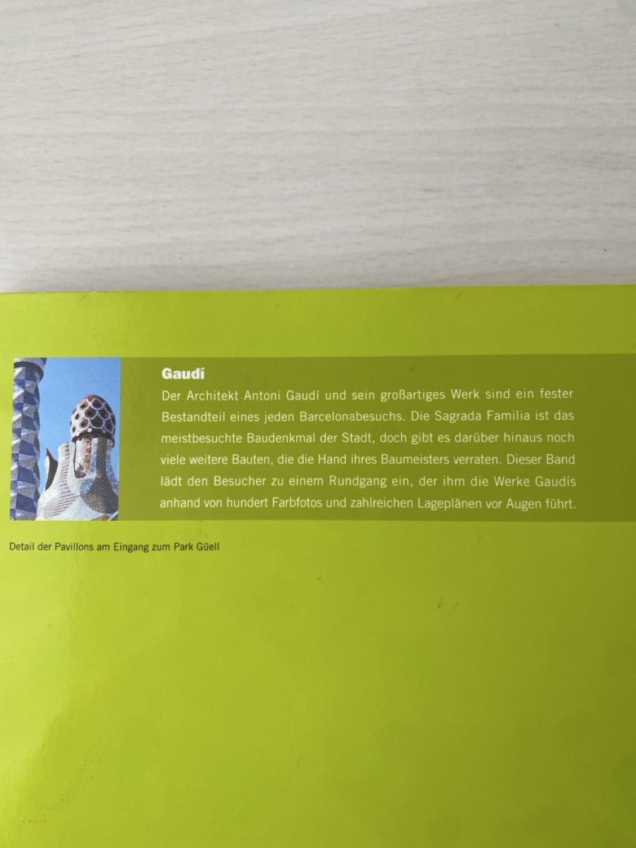 Libri: Gaudi, ein Asket der Architektur, Buch – Usato da Pfäffikon SZ venduto da Anita8808 2