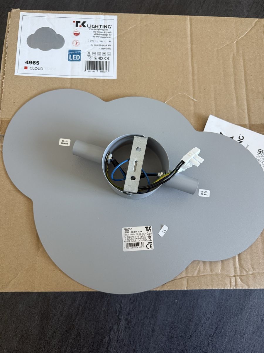 Lampade: TK Lighting Kinderlampe Wolke, Wandlampe, neu – Nuovo e nell'imballaggio originale da Zufikon venduto da HappySelling 6
