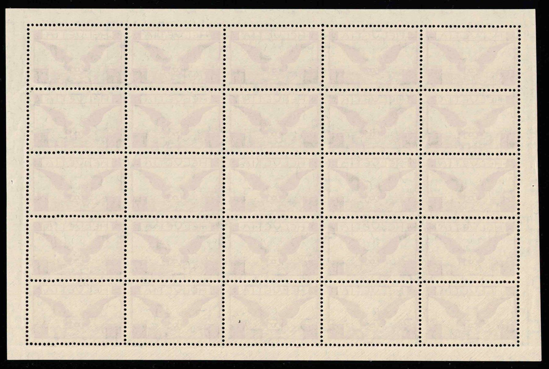 Tutti i francobolli: 1929 Flugpost Bogen Nr. F14 , postfrisch **, Kat. 2'500.- – Nuovo (secondo la descrizione) da Nuglar venduto da Stamp88 1