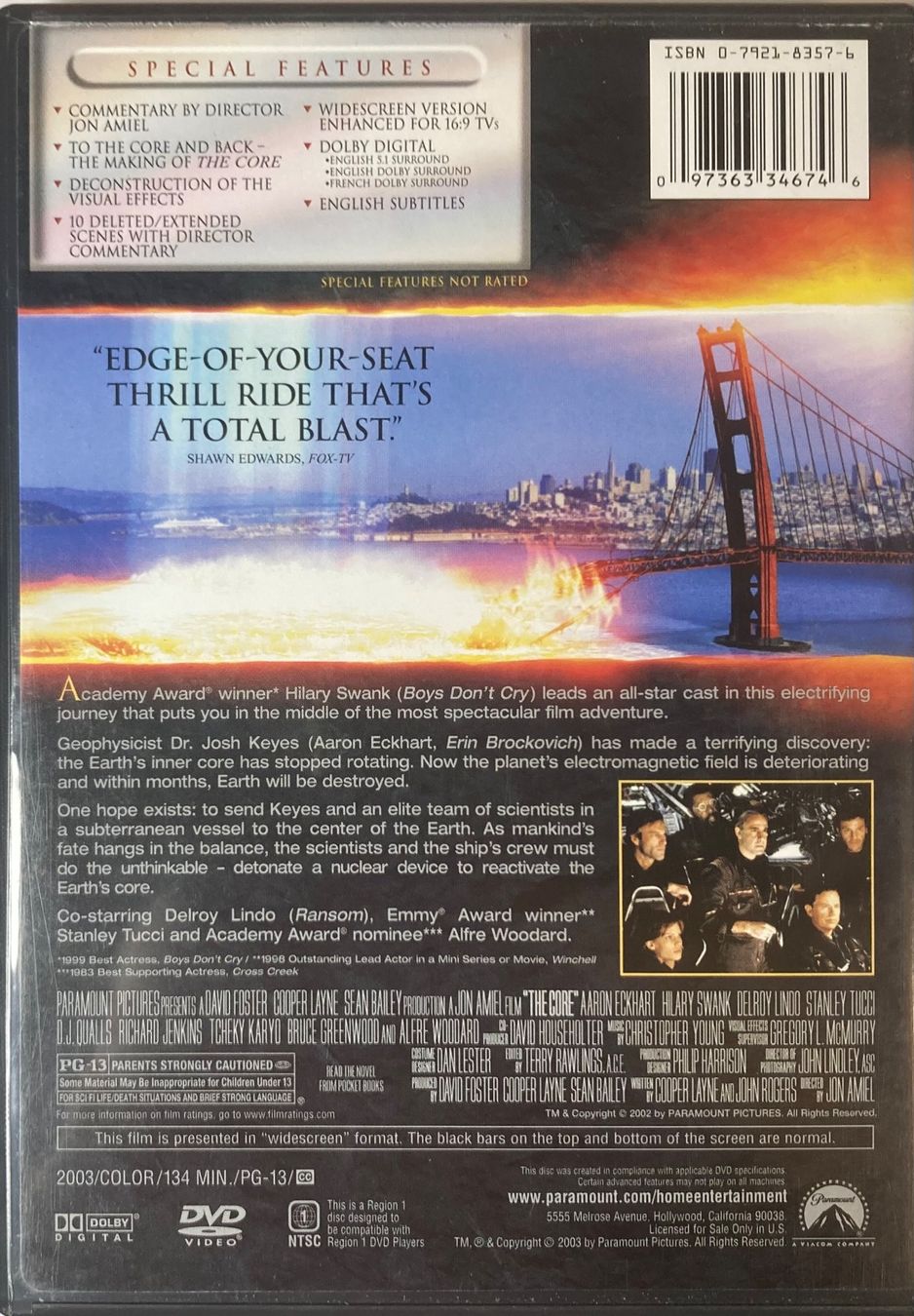 Tutti i DVDs: THE CORE – Usato da Poliez-Pittet venduto da Newtown-Records 1
