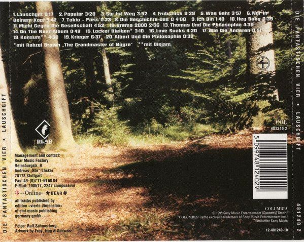CD: CD Fantastischen Vier - Lauschgift (1995) – Usato da Möriken AG venduto da mineralia 1