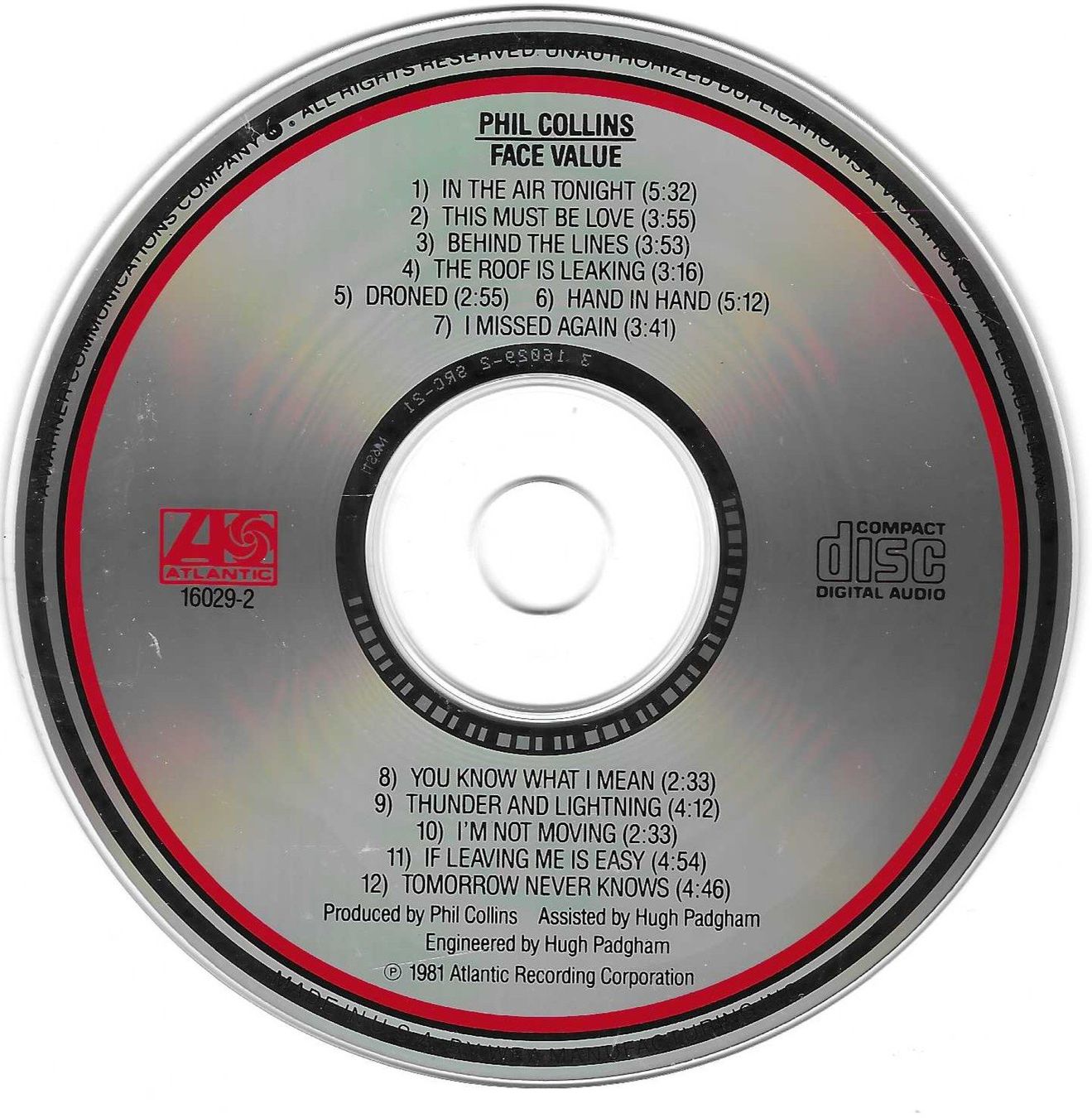 CDs: PHIL COLLINS  -  FACE VALUE – Gebraucht aus Bex von Giorgiob 2