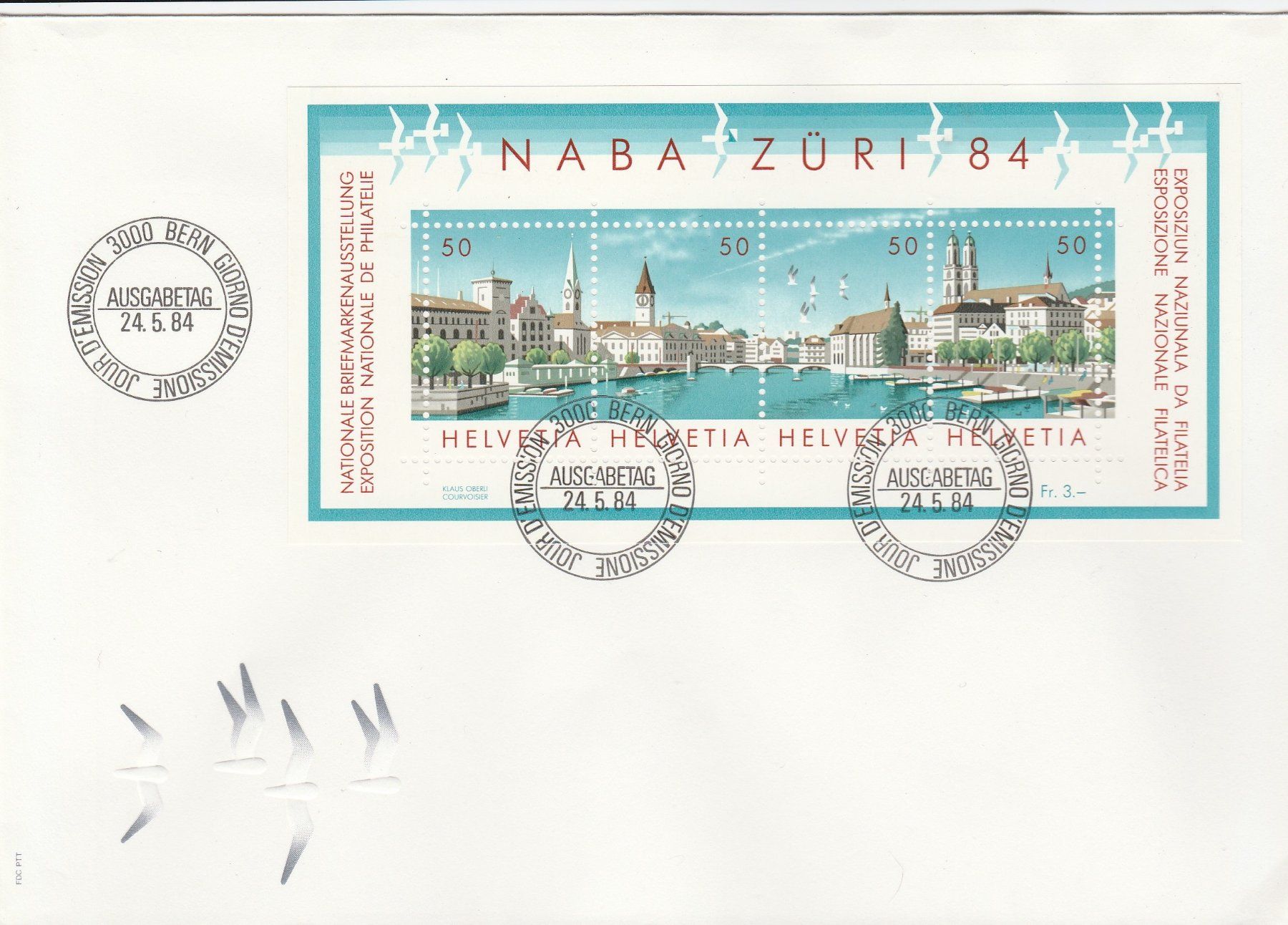 Tous les timbres: NABA Züri 84 FDC – Neuf (Voir description) à Castiel par mc2017