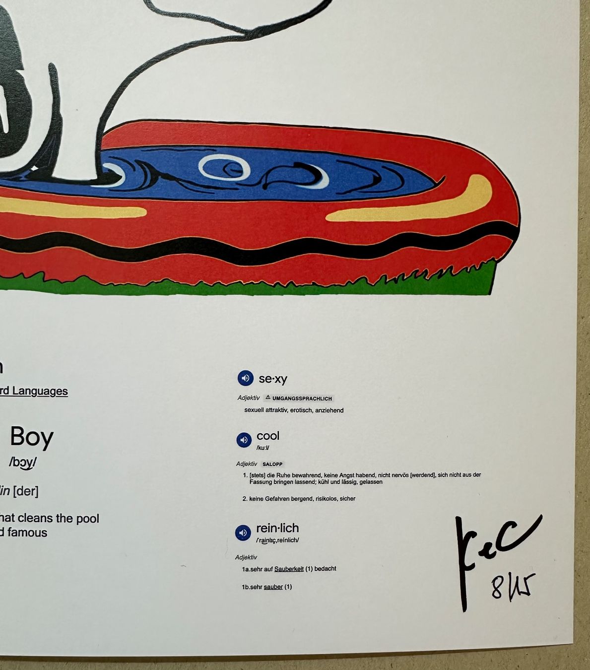 Poster & Bilder: KeC: Snoopy - Pool Boy von Beruf, signiert 8/15 – Neu (gemäss Beschreibung) aus Meilen von Smgdesign 3