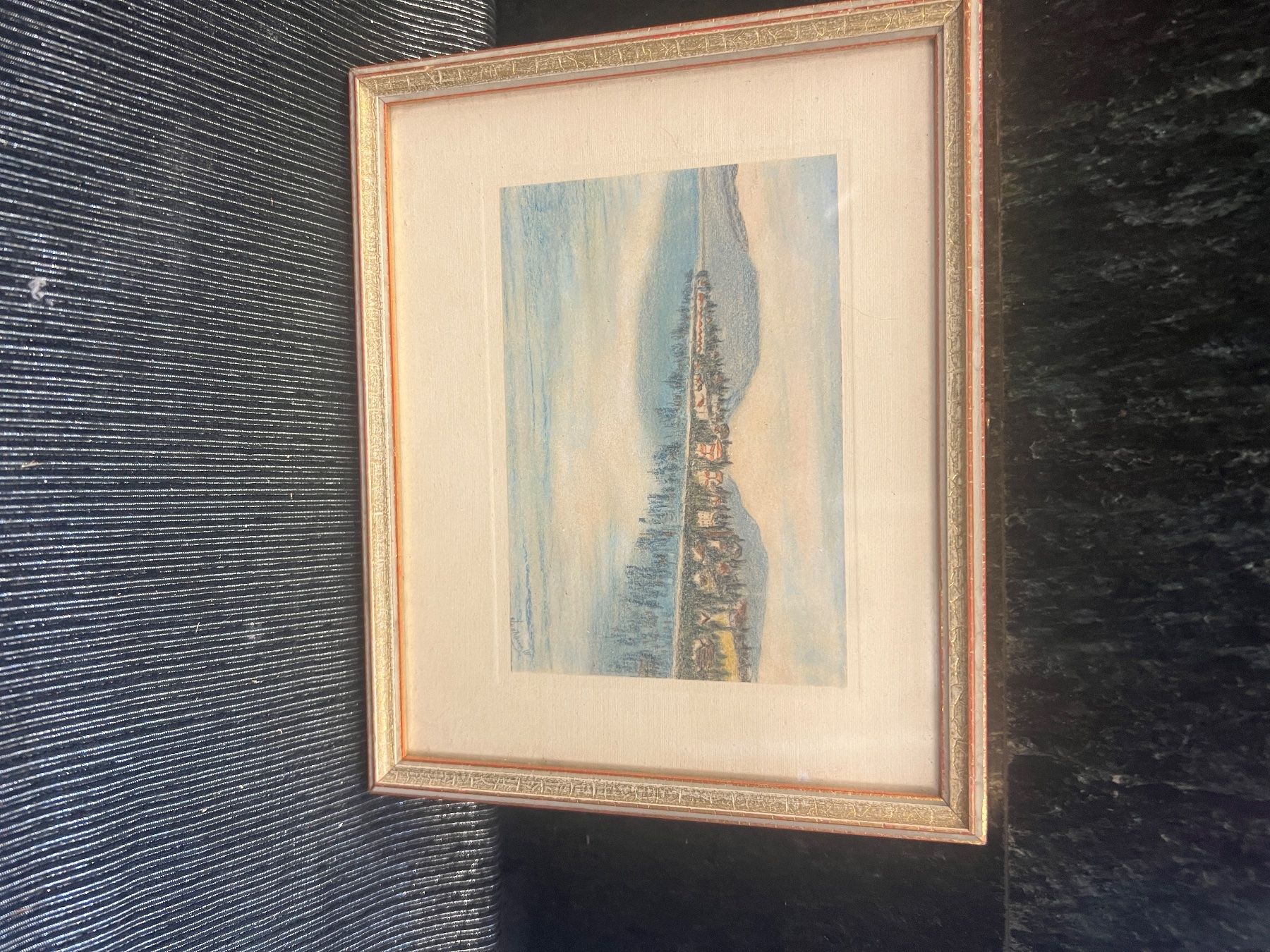 Gemälde: TABLEAU LAC SUISSE SIGNATURE ILLISIBLE – Gebraucht aus Genève von Qanil77