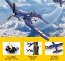 Volantex F4U Corsair, Spw. 400mm, RTF Komplett Set mit Gyro