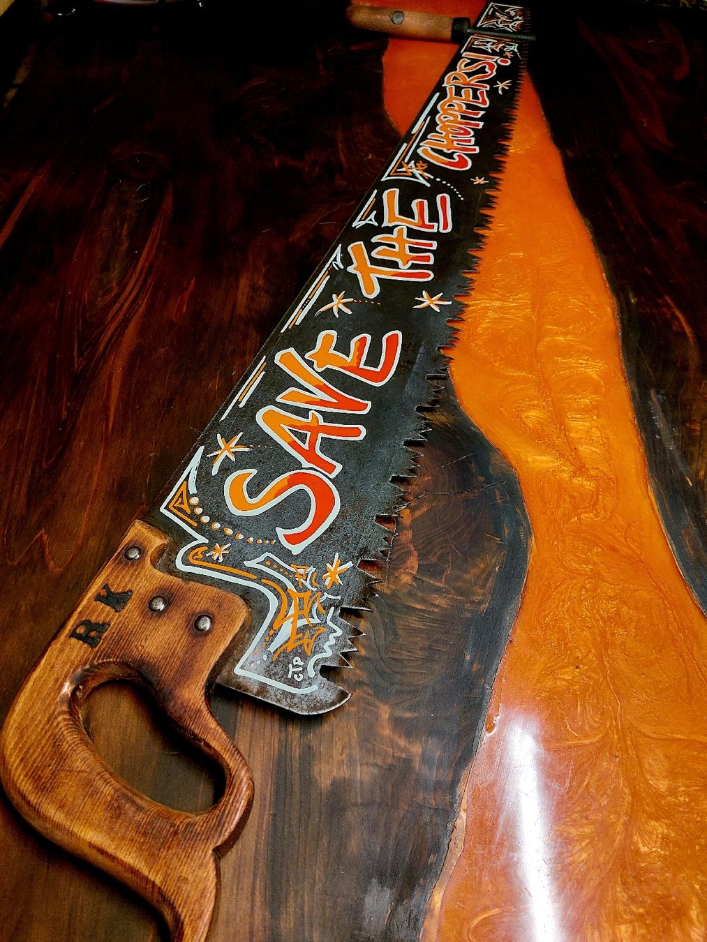 Pinsel: Alte Säge'' Save the Chopper s! ". Handmade Pinstriping CH. – Gebraucht aus Willisau von Pzm81 7