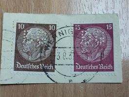 1937, 85. Geburtstag des Reichpräsidenten mit Perfin