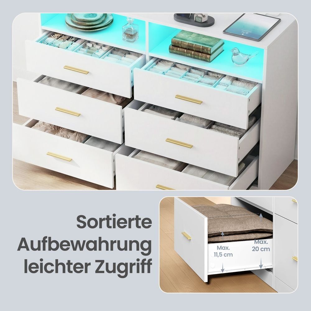 Kommoden: Kommode mit LED und Ladestation NOVELIA – Neu und originalverpackt aus Lachen SZ von MAMORU-MOEBEL 3