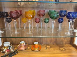 Bunte Vintage Weinglaesser Kristallglas