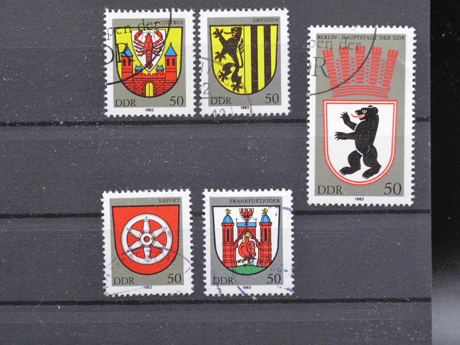 Tutti i francobolli: DDR 1983 Stadtwappen gest. – Usato da Wil SG venduto da fva01