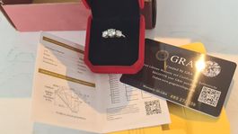 Moissanit 2ct. Ring D VVS1 GRA 59.5mm