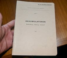 CH ARMEE Akkumulatoren Beschreibung Wartung Unterhalt 1960