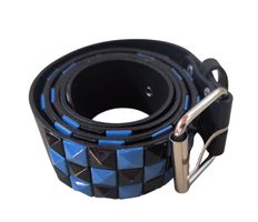 Gürtel schwarz blau Nieten - Emo, Gothic, Punk