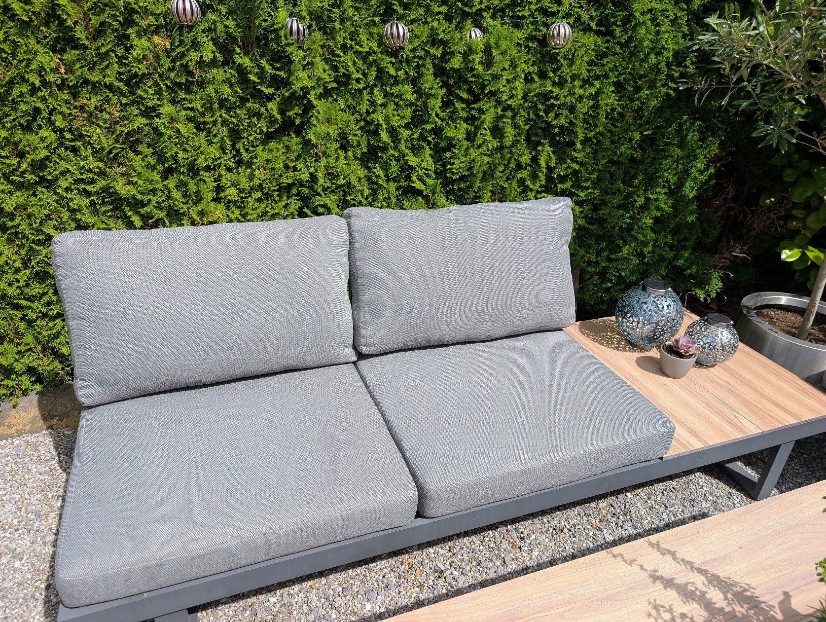 Divani: Moderne Gartenlounge (Set), grau – Usato da Rheineck venduto da den_q2zy 2