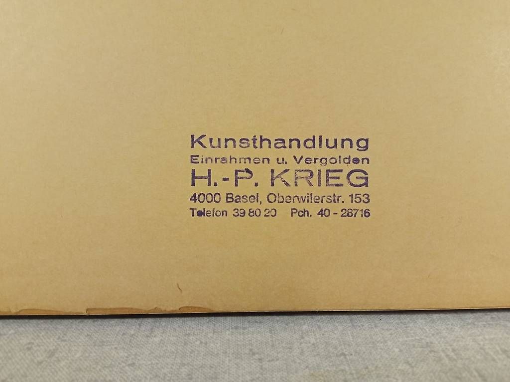 Gemälde: Gemälde von Basel, Kunsthandlung H.P. Krieg, vintage – Gebraucht aus Basel von Petergunn 2