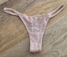 Zartrosa Spitzen-String-Tanga Sommer-Lingerie Gr. S 36/38