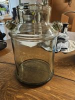 Glasvase mit Henkeln, Vintage Design, Top Zustand! (M)