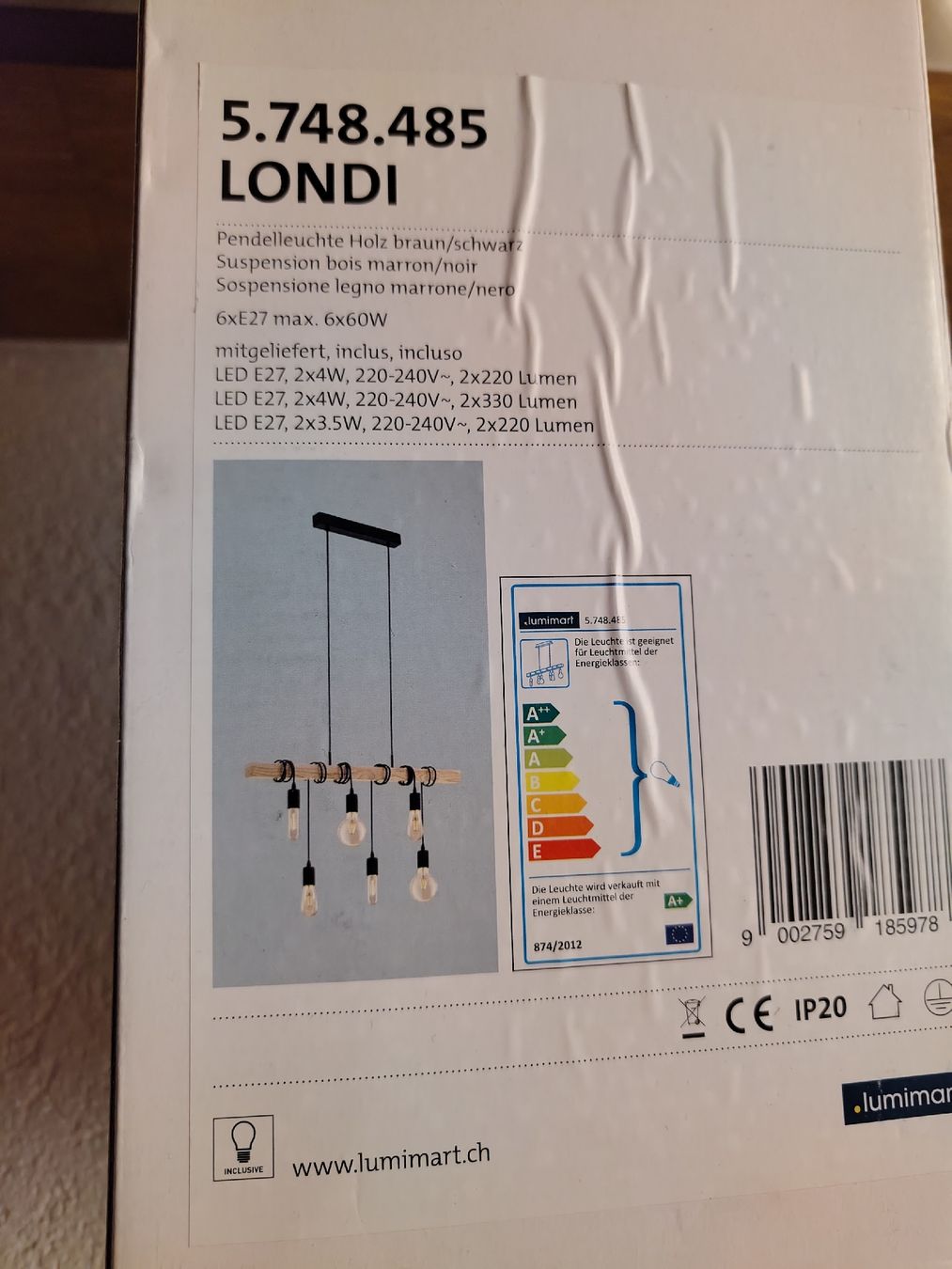 Livique Lustres & lampes de plafonds: Pendellampe Londi – Neuf avec emballage d'origine à Freienstein par fab_z89p