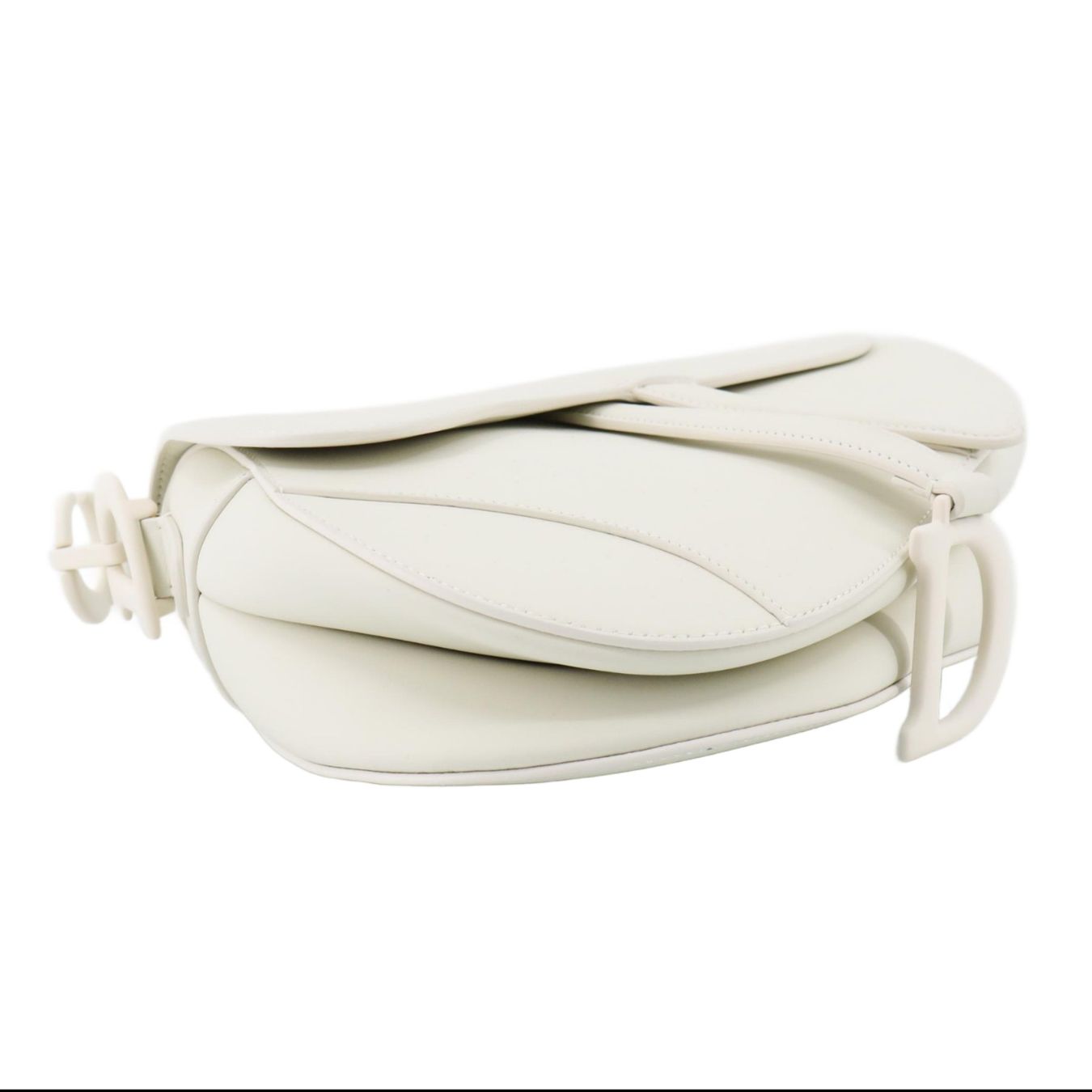 Dior Borse da donna: Christian Dior Saddle Bag White Matte – Usato da Zürich venduto da Liloubags 4