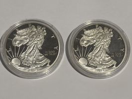 2 Silber American Eagle 2021