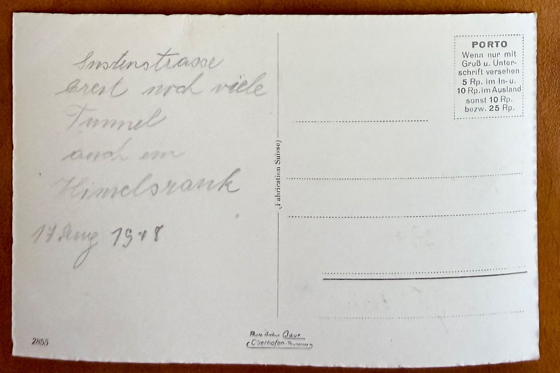 Cartoline postali: Sustenpasshöhe. - Restaurant 1948 – Usato da Lutry venduto da Ediego 2