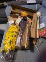 Bastelmaterial Set künstliche Blumen Deko neuwertig