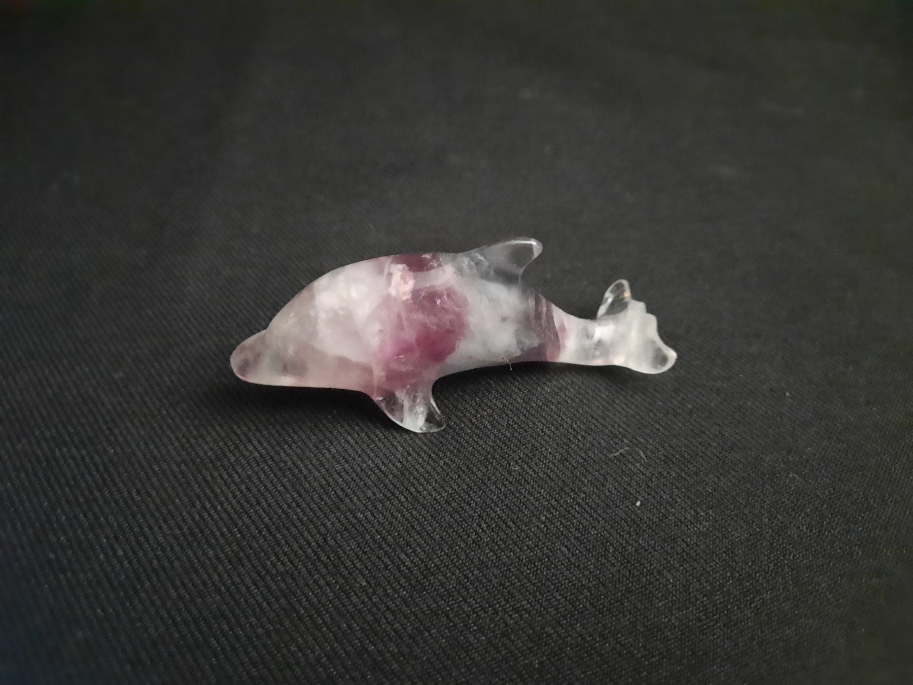 Pietre preziose: Fluorit-Delfin aus Edelstein, ca. 70 mm – Usato da Beinwil am See venduto da Restwert_Beinwil 4