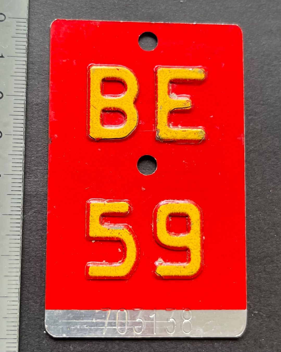 Schilder: BE 59 / Bern /Velonummer Nostalgie – Gebraucht aus Ostermundigen von DaxKarten-75