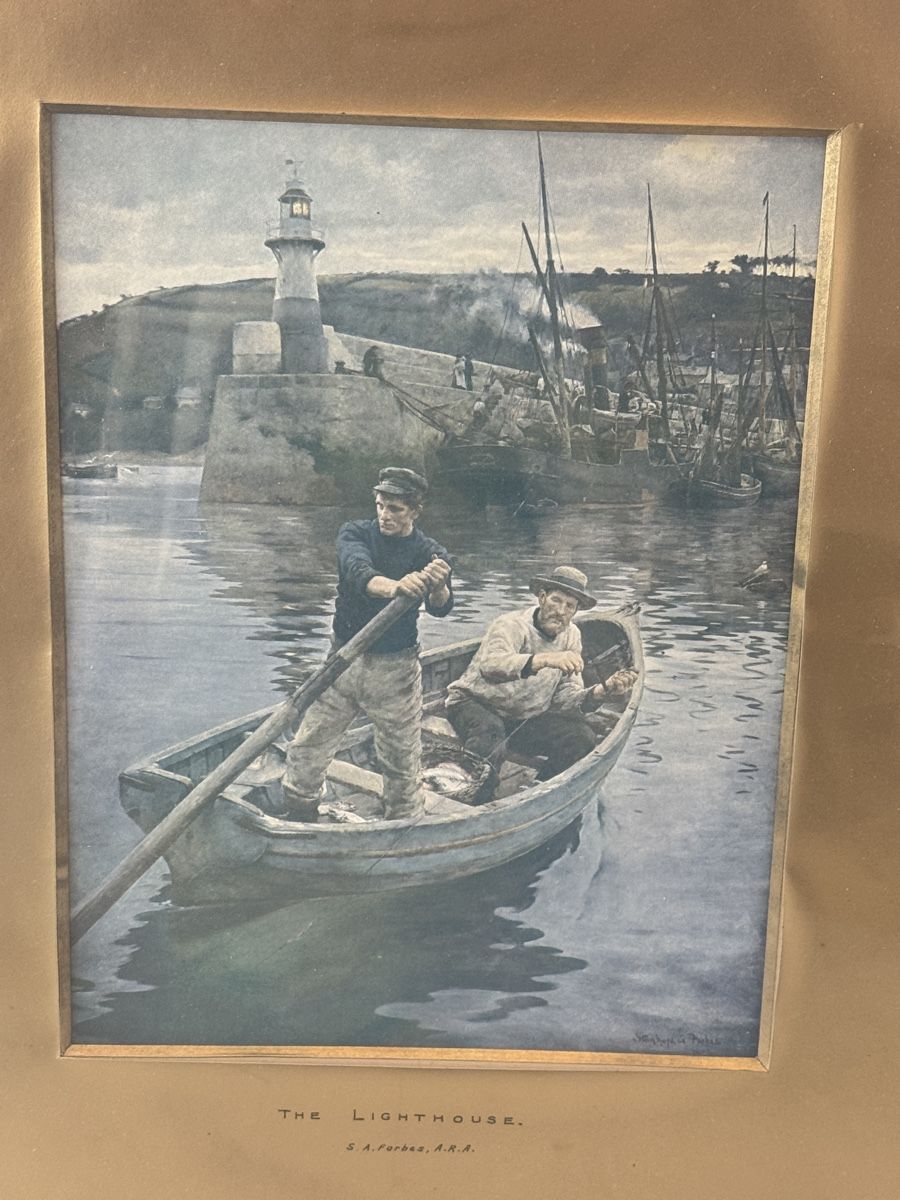 Dipinti: Estampe ancienne "The Lighthouse" Stanhope Forbes cadre – Usato da Erde venduto da CBarts 1