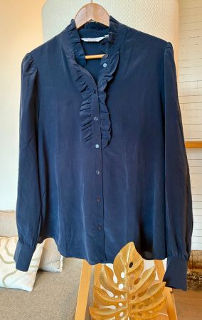 Seidenbluse blau *&Other Stories* 40