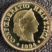 5 Rappen 1994 stgl. / aus Münzsatz