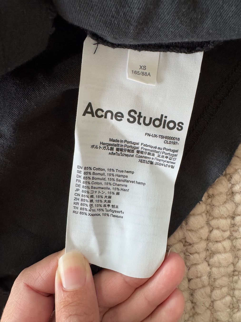 Acne Studios T-shirt: Acne Studios Longsleeve Gr. XS, schwarz – Nuovo (secondo la descrizione) da Triesen venduto da atos87 3