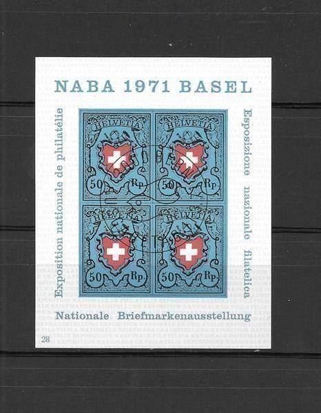 Tutti i francobolli: W45 Gedenkblock NABA Basel ET Bern 11.3.1971 – Nuovo (secondo la descrizione) da Olten venduto da clotaldi