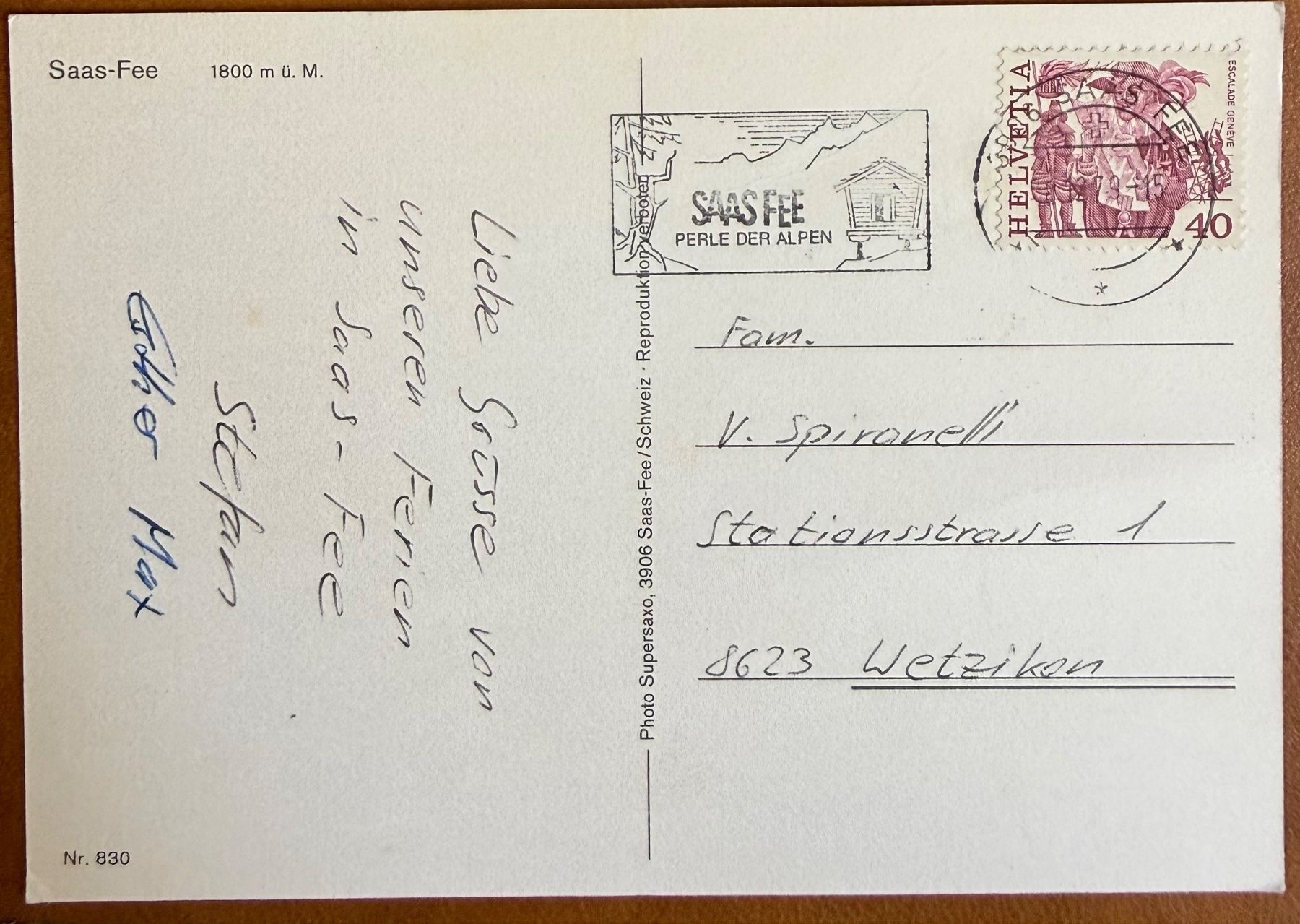 Cartoline postali: Saas-Fée - Map Domaine skiable 1970 – Usato da Lutry venduto da Ediego 1