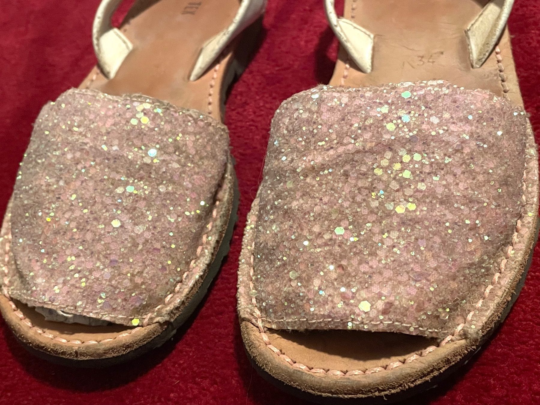 Schuhe für Mädchen: Mädchen Sandale, hellrosa-glitzer, Gr 34 – Gebraucht aus Zürich von Capetown14 1