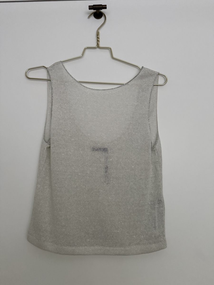Massimo Dutti Top: Massimo Dutti silver Blend Top – New – Nuovo e nell'imballaggio originale da Zürich venduto da eve_m2gr 1