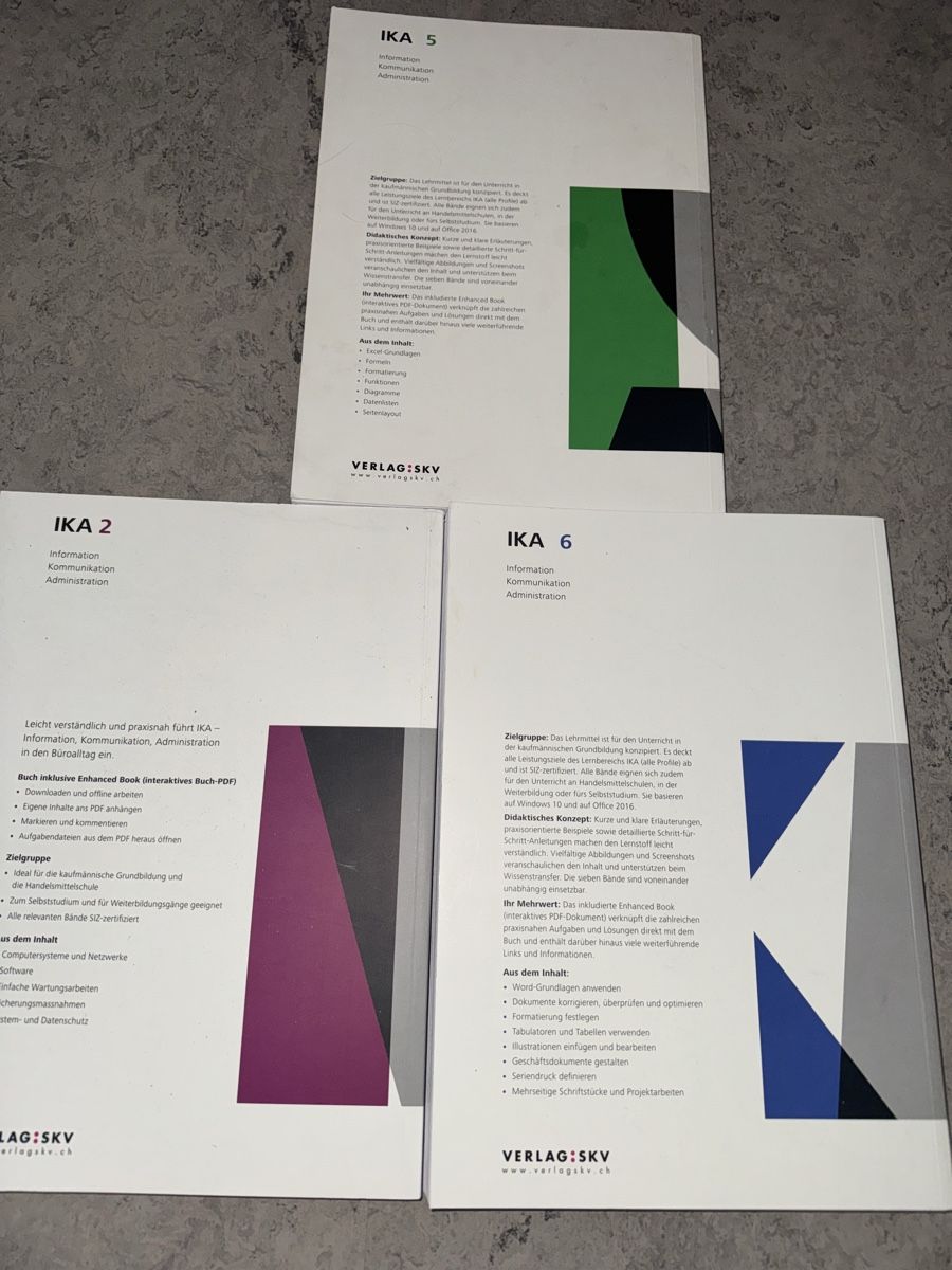 Libri: Lehrmittel Informatik, Excel, Word, 3 Bände – Nuovo (secondo la descrizione) da Pfäffikon ZH venduto da Tetu.33 1