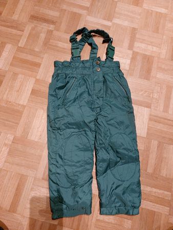 Winterhose / Skihose, gefüttert, grün, Grösse 92, Top!