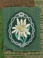 Ärmelabzeichen Wehrmacht, Gebirgsjäger, Edelweiss gewoben V2