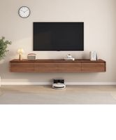 Wandmontage TV Möbel Nussbaum 4 Schubladen