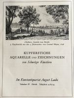 Vintage Reklame, Kunstantiquariat August Laube, Zürich, 1954