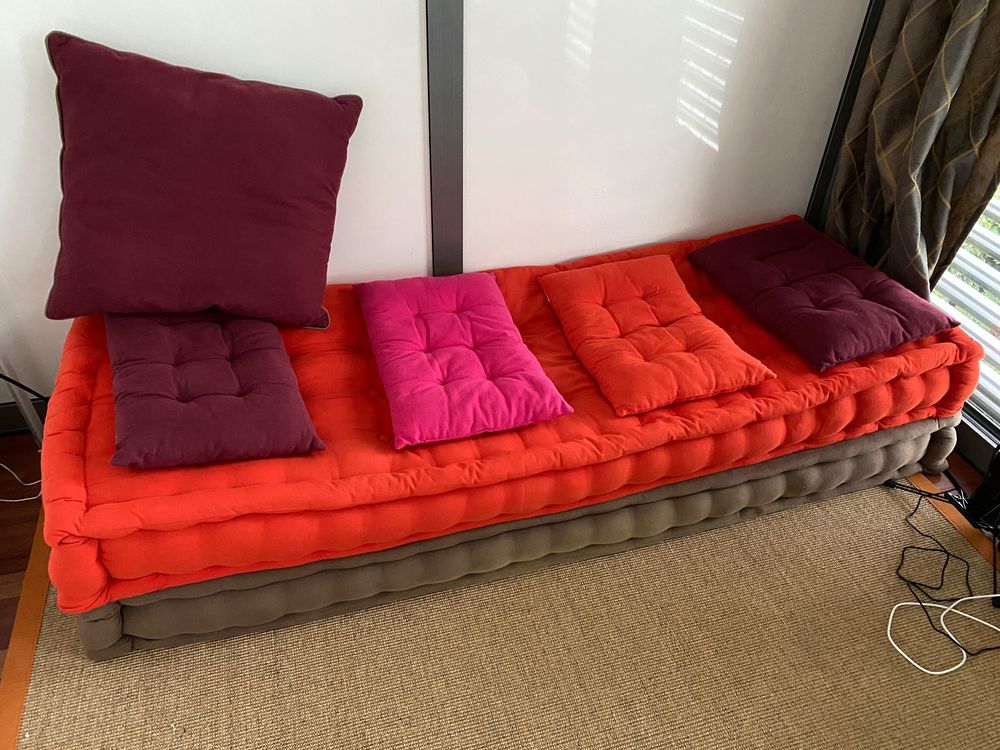 Futon / 2/3SITZER POLSTERBANK AUS BAUMWOLLE, BUNT Kaufen auf Ricardo