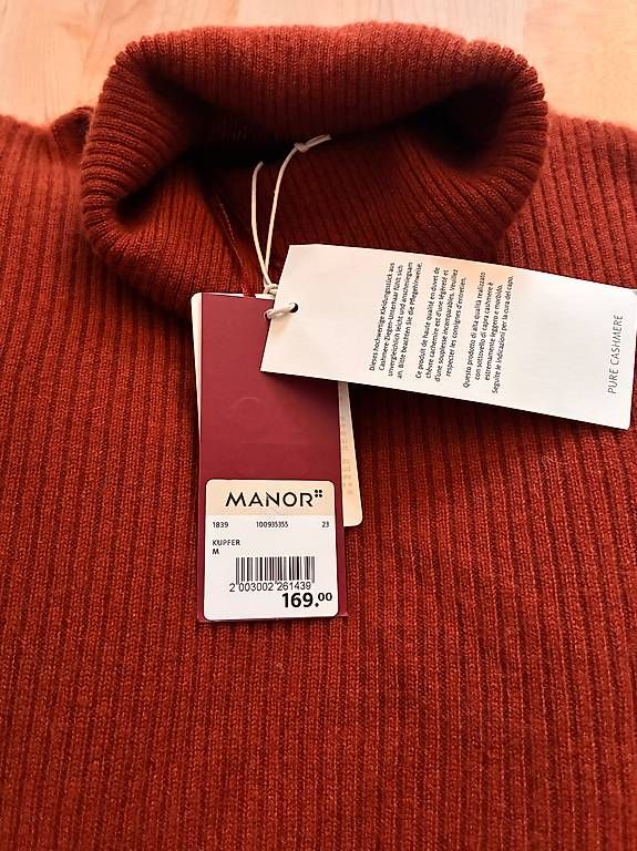 Manor Maglioni & Felpe: NEU 100% Kaschmir Rollkragen Pullover M – Nuovo e nell'imballaggio originale da Bättwil venduto da tre_tj9g 3