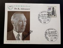 Autogramm   Adenauer  Politik  Deutschland  1966